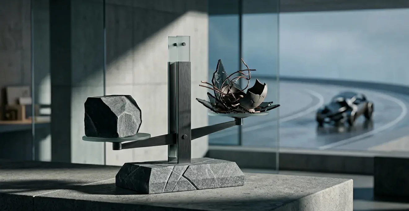 Scène évoquant la complexité du calcul des indemnités pour tort moral après un accident de la route en Suisse