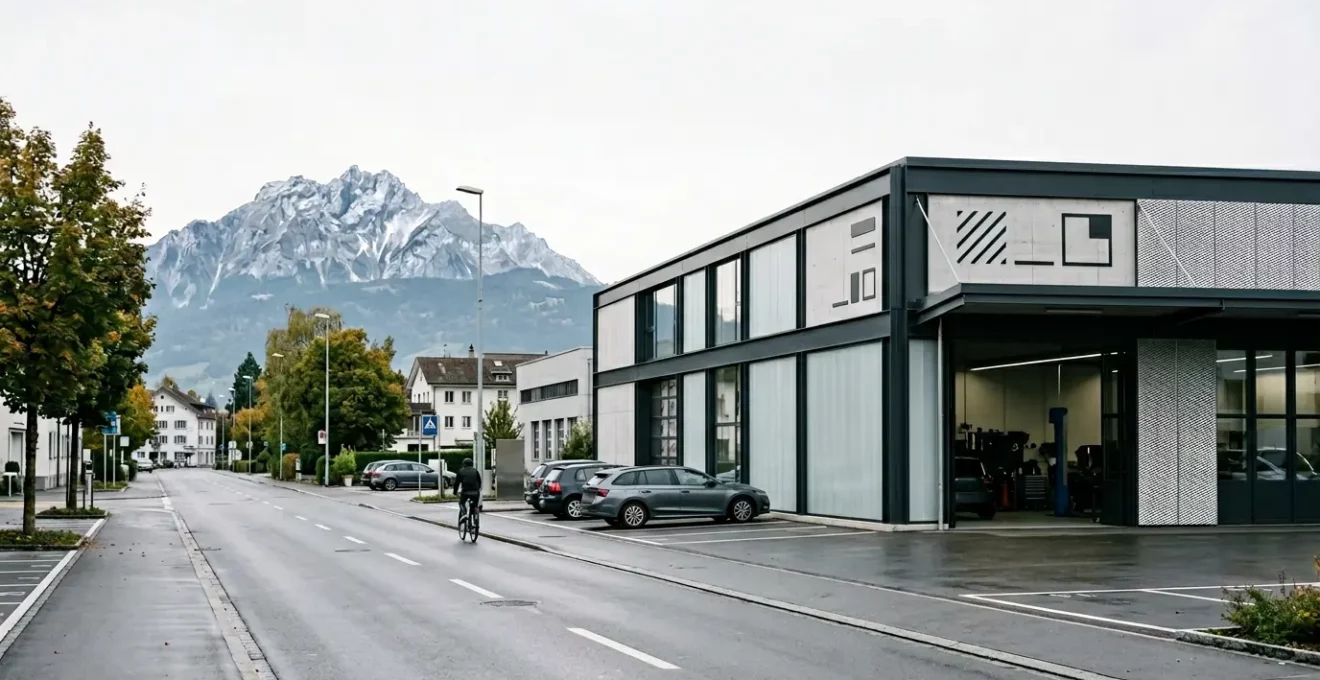 Scène représentant le choix d'un carrossier dans un réseau d'assurance automobile en Suisse