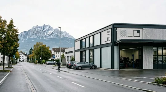 Scène représentant le choix d'un carrossier dans un réseau d'assurance automobile en Suisse
