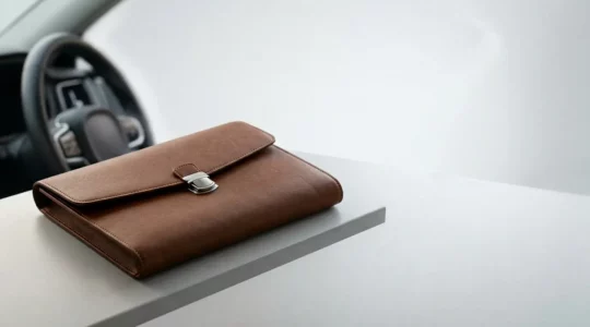 Concept de protection juridique en assurance automobile avec documents contractuels et éléments symboliques de sécurité routière