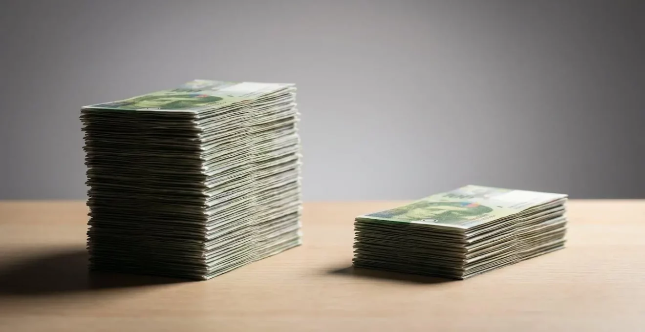 Représentation visuelle de l'écart financier entre valeur vénale et dette de leasing lors d'une perte totale